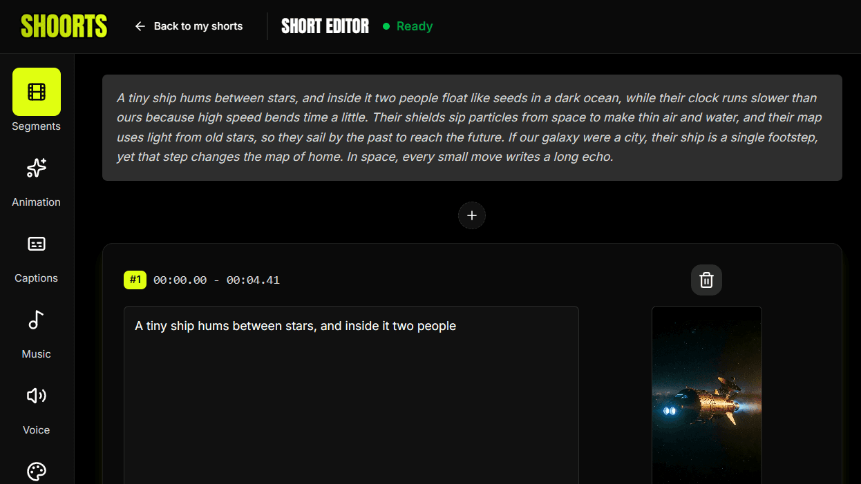 Virvid caption editor with trending caption styles and one-click export to TikTok, Instagram Reels, and YouTube Shorts for faceless AI-generated videos