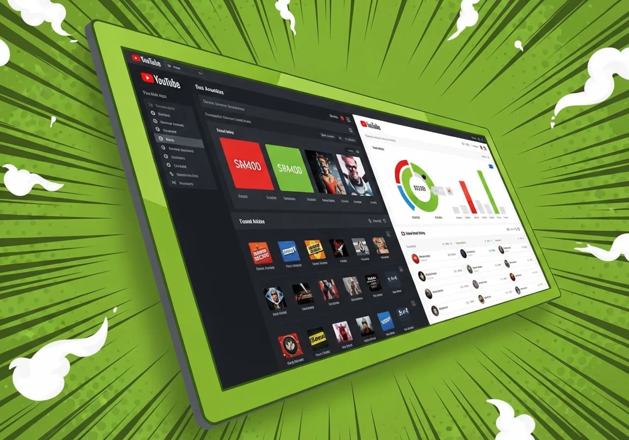 Cover Image for A split-screen visualization showing two YouTube analytics dashboards side by side. On the left, a channel using premium ElevenLabs voices displays a smooth, high retention curve (68% average) with green upward-trending revenue graphs showing $8.50 RPM. On the right, a channel using basic built-in AI voices shows a steep drop-off curve (43% average) with lower revenue metrics at $3.20 RPM. The ElevenLabs side features natural waveforms with emotional variation, warm golden tones, and engaged viewer icons. The built-in voice side shows flat, robotic waveforms in cold blue tones with viewers dropping off. Between them, a calculator displays the ROI breakdown: '$22/month investment = +$180 monthly ad revenue gain'. Background elements include YouTube play buttons, retention graphs, and audio quality visualizations.